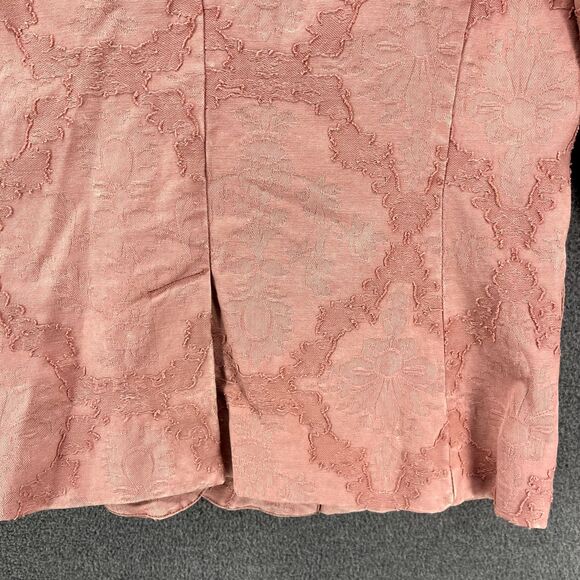 Free People Jacket Womens Small Pink James Jacquard Military Blazer - Picture 15 of 16